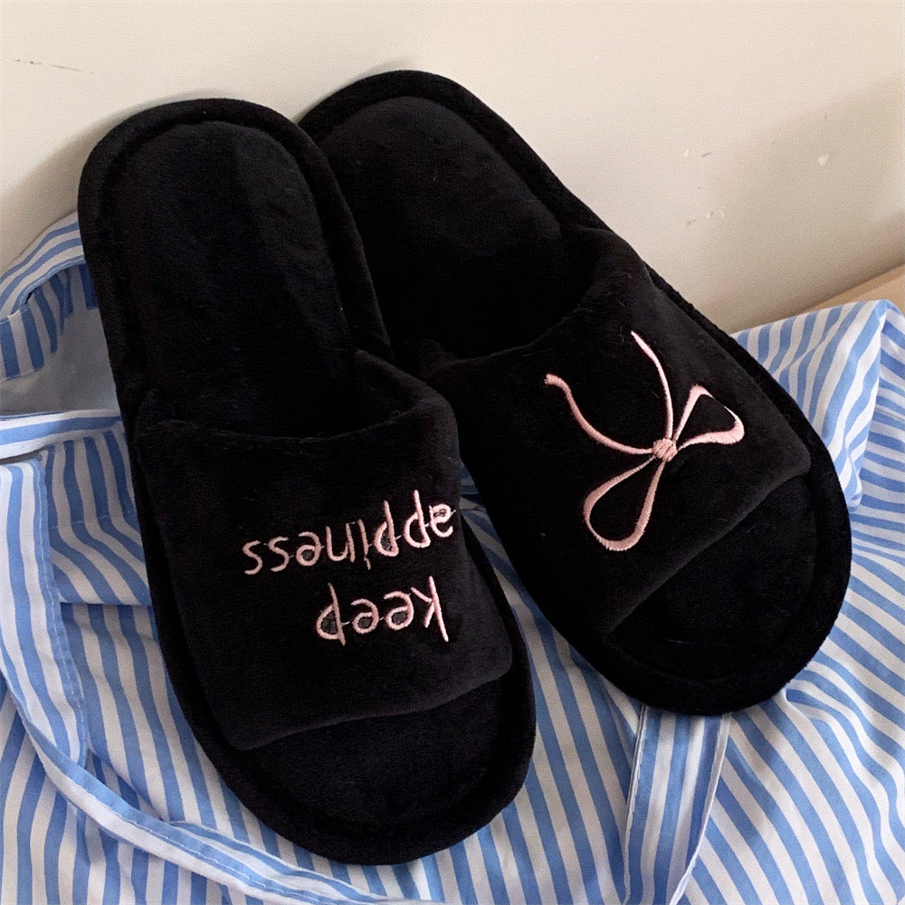 Bowknot Slip-on Slippers